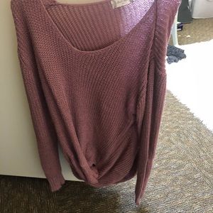 Cute, front knot sweater